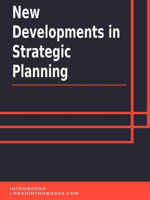 cover image of New Developments in Strategic Planning